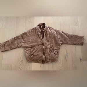 FREE PEOPLE DOLMAN QUILTED KNIT JACKET